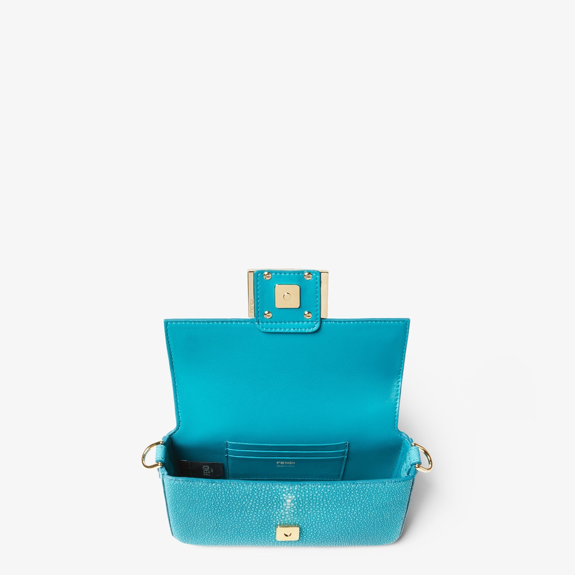 FENDI Baguette® Mini Turquoise stingray leather bag - Image 4